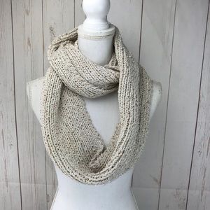 BOGO Betsy Johnson Cream/Gold Circle Scarf